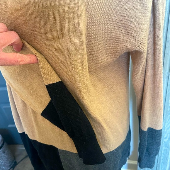 Vince Camuto Hi-Lo Sweater Tunic (great w/ leggings or jeans) Camel, Black, Grey - Picture 3 of 6